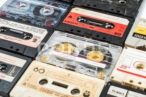 Cassette Tapes Of Different Firms Maxell, Sakura, Svema Etc