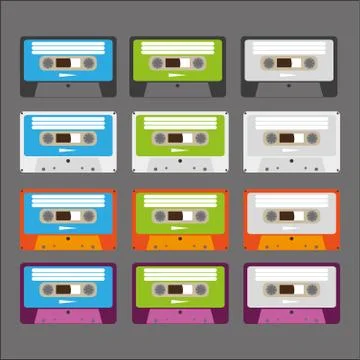 Cassette tapes Stock Illustration