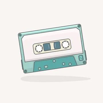 Cassette tapes Retro Music Flat Illustration Stock Illustration
