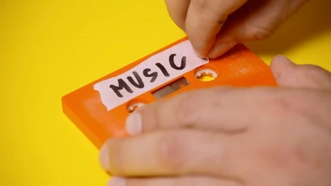 Cassette text magic music 動画素材 94176029