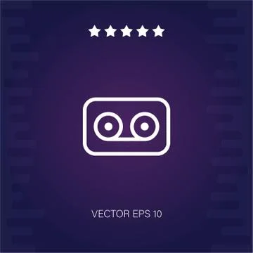 Cassette vector icon Stock Illustration