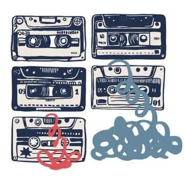 Cassettes Stock Illustration