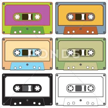 Cassettes tapes Stock Illustration