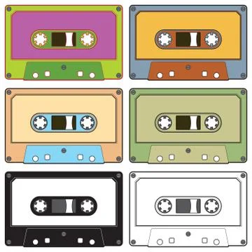 Cassettes tapes Stock Illustration