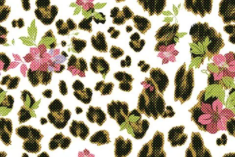 Cassic leopard seamless repeating pattern Stock Illustration