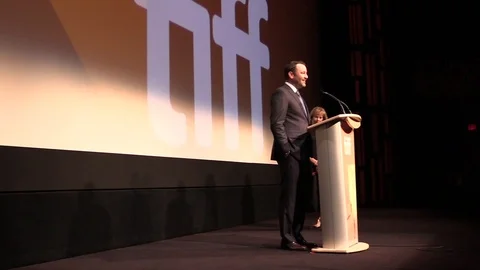 Cast arriving on the stage during the premier at 2018 TIFF - 2018 Stock Footage 100167727