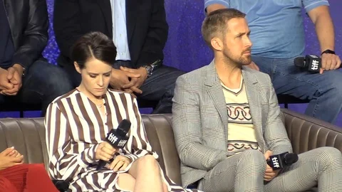 Cast of 'First Man' attending Press Conference - 2018 Stock Footage 102032021