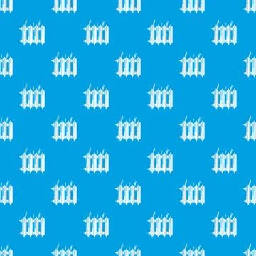 Cast-iron battery pattern seamless blue Stock Illustration