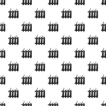 Cast-iron battery pattern vector seamless Stock Illustration
