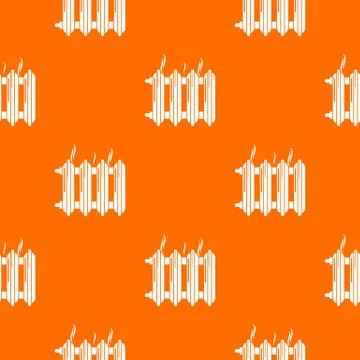 Cast-iron battery pattern vector orange Stock Illustration