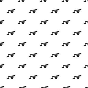 Cast-iron cannon pattern seamless Stock Illustration