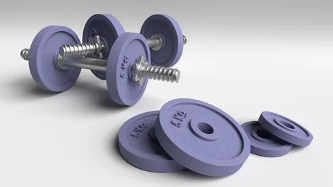 Cast iron dumbbell weights Stock Illustration
