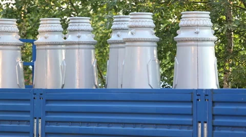 Cast iron lampposts Stock Footage 61603146