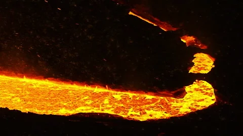 Cast iron in molten form Stock Footage 55385622