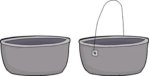 Cast Iron Pots Stock Illustration