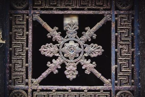 Cast iron symbolic pattern Stock Photos