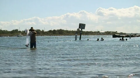 Cast Net Stock Footage 610351