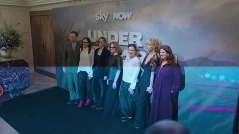 The cast of Under The Salt Marsh attend a special screening in London Video stock 327166798