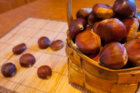 Castañas chesnuts Foto stock