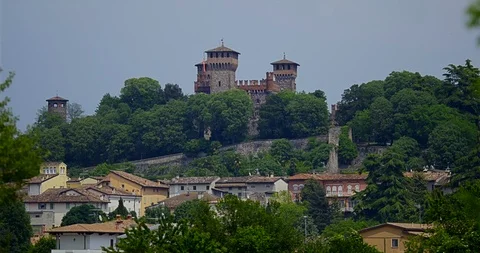 Castel above the hill Video stock 108547764