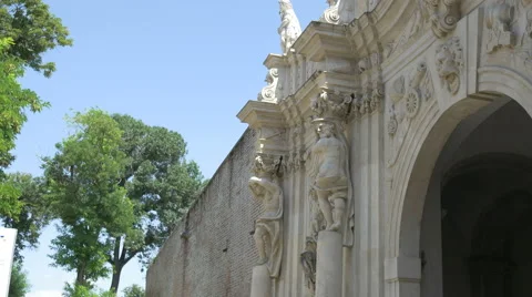 Castel Gate with Atlas Statues Stock Footage 53840880