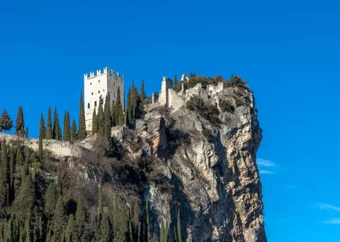 Castel on the rock Stock Photos