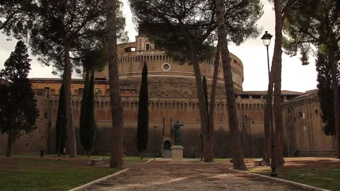 Castel Sant Angelo (rear view) Stock Footage 80604201