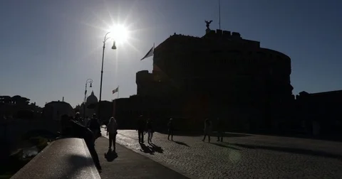 Castel Sant'angelo in Rome Stockbeeldmateriaal 75092481