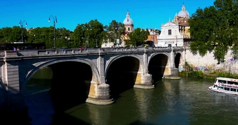 Castel Sant'angelo in Rome 스톡 동영상 75094656