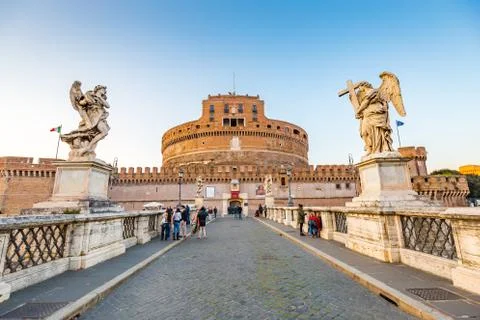 Castel Sant'Angelo in Rome, Italy Stock Photos