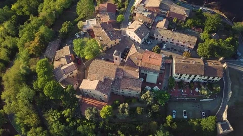 Casteldimezzo aerial shot Stock Footage 78974531