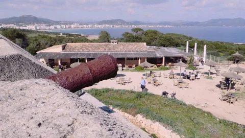Castell de sa Punta de n'Amer, Cala Millor, Mallorca Stock Footage 90353616
