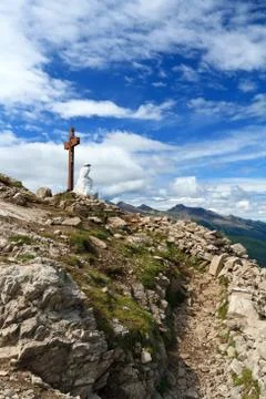 Castellazzo peak - vertical composition Stock Photos
