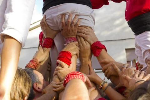 Castellers Foto stock