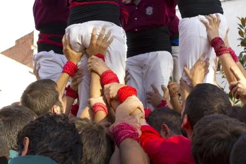Castellers Stock Photos