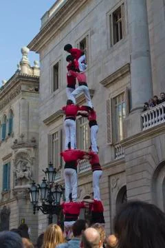 Castellers Stock Photos