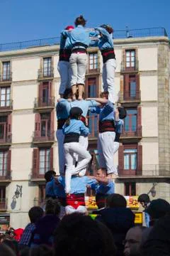 Castellers Stock Photos