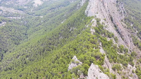 Castellets mountains range and forest in Alicante, Spain. Stock Footage 237047573