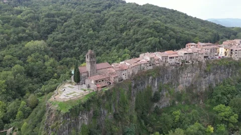 The Castellfollit De La Roca, Spain Stock Photo - Image of