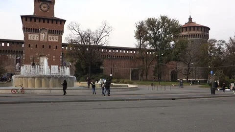 Castello Sforzesco 스톡 동영상 107743191