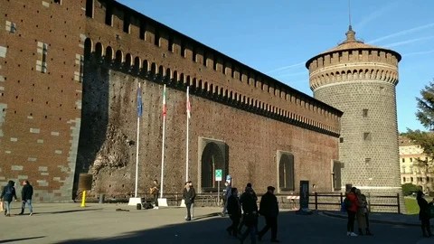 Castello Sforzesco in Milan Stock Footage 103274262