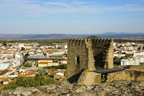 Castelo Branco, Portugal View to Castelo Branco from the castle, Portugal ... Stock Photos