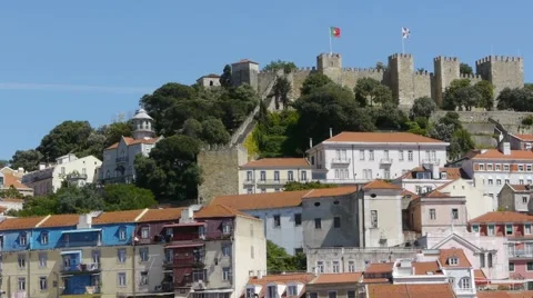 Castelo de São Jorge in Lisbon Stock Footage 41804232
