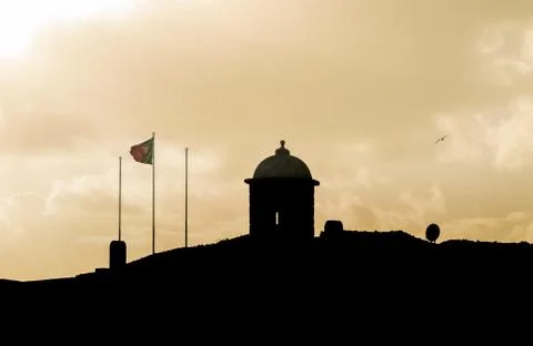 Castelo do Queijo Silhouette Stock Photos