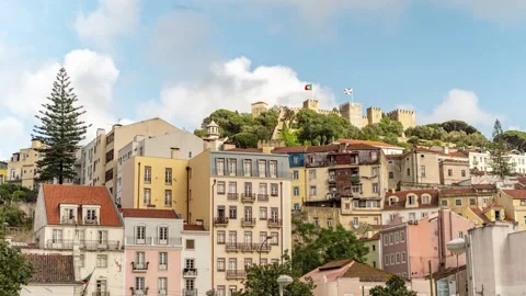 Castelo Sao Jorge Timelapse 動画素材 199098273