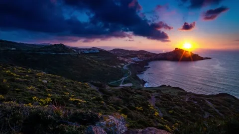 Castelsardo - sunset Stock Footage 152779977