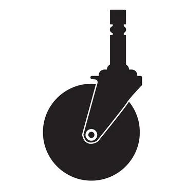 Caster wheel icon on white background. office chair caster wheel sign. Stock Illustration
