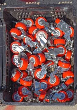 Caster wheels crate Stock Photos
