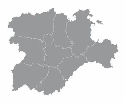 Castile and Leon provinces map Stock Illustration