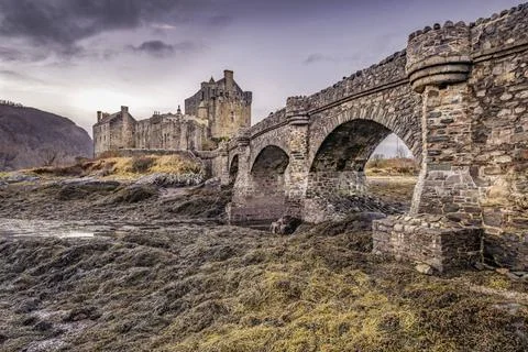 Castillo de Eilean Donan castillo de Eilean Donan, siglo XIII, Kyle of Loc... Stock Photos